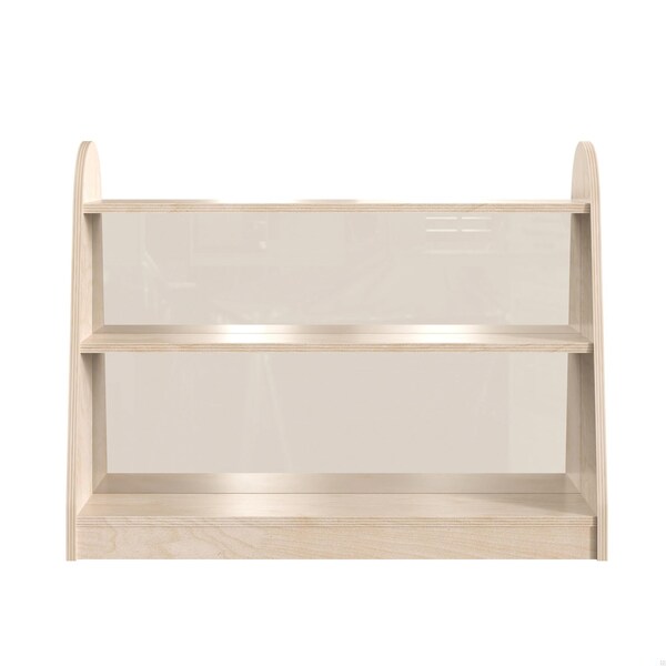 Flash Furniture Bright Beginnings Commercial 3-Shelf, 2-Sided Wooden Classroom Storage Unit w/Clear Divider, Natural - MK-KE19233-GG