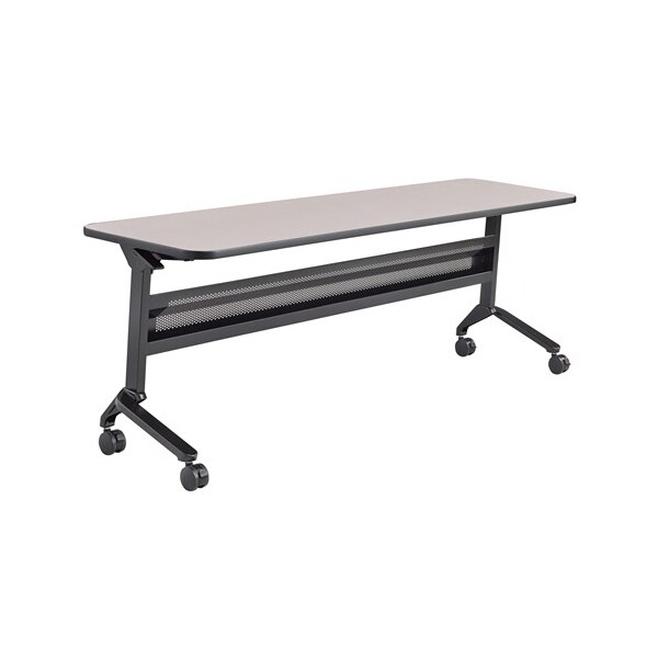 Safco Rectangle Flip-N-Go 24 x 72" Rectangular Training, 72 W, 24 L, 29 H, Laminate Top Top, Folkstone - LF2472TSFLK4