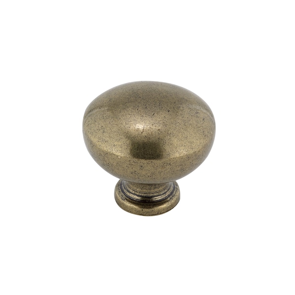 Richelieu 1 1/4 in (32 mm) Burnished Brass Traditional Metal Cabinet Knob - BP7091332BB