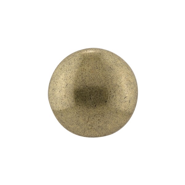 Richelieu 1 1/4 in (32 mm) Burnished Brass Traditional Metal Cabinet Knob - BP7091332BB