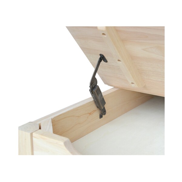 International Concepts Rectangle Table with Lift Up Top For Storage, 33.1 in W, 24 in L, 22.2 in H, Wood, Unfinished - JT-2532L