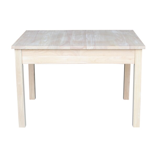 International Concepts Rectangle Table with Lift Up Top For Storage, 33.1 in W, 24 in L, 22.2 in H, Wood, Unfinished - JT-2532L