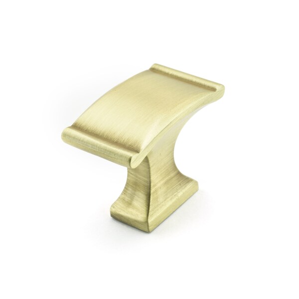 Richelieu 1 3/8 in (35 mm) x 25/32 in (20 mm) Satin Brass Traditional Cabinet Knob - BP260637160