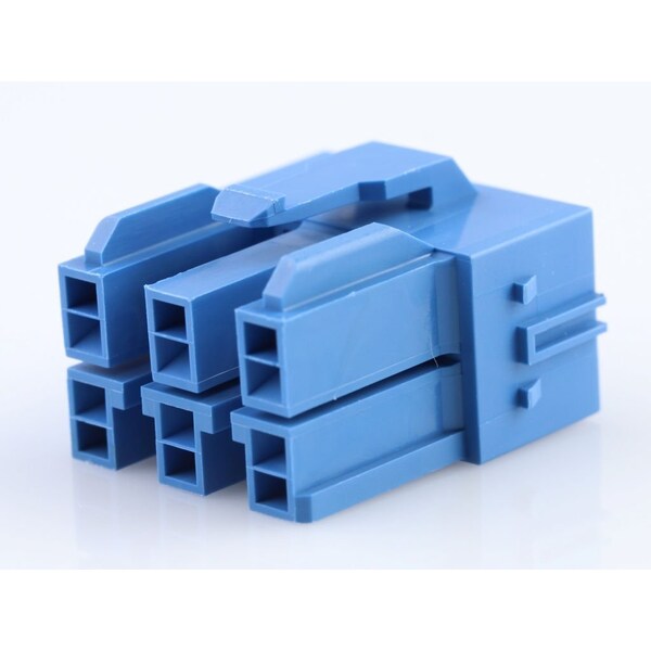 Molex Cp-6.5 Receptacle Housing, Capacidad de resistir altas temperaturas, Paso de 6.50mm, Doble fila, 6 circuitos, Azul - 1512072601