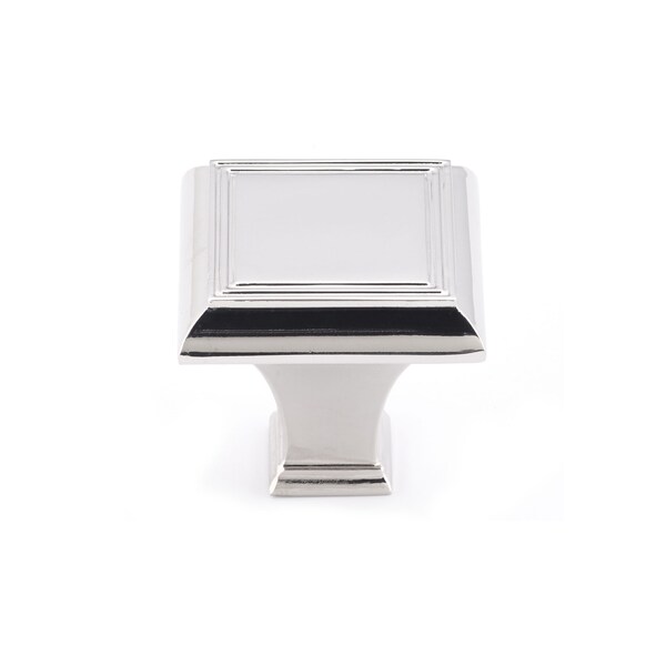 Richelieu 1 3/8 in. X 1 3/8 in. (35 mm x 35 mm) Polished Nickel Traditional Metal Cabinet Knob - BP77535180