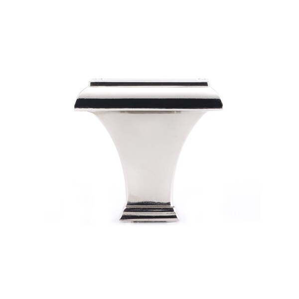 Richelieu 1 3/8 in. X 1 3/8 in. (35 mm x 35 mm) Polished Nickel Traditional Metal Cabinet Knob - BP77535180