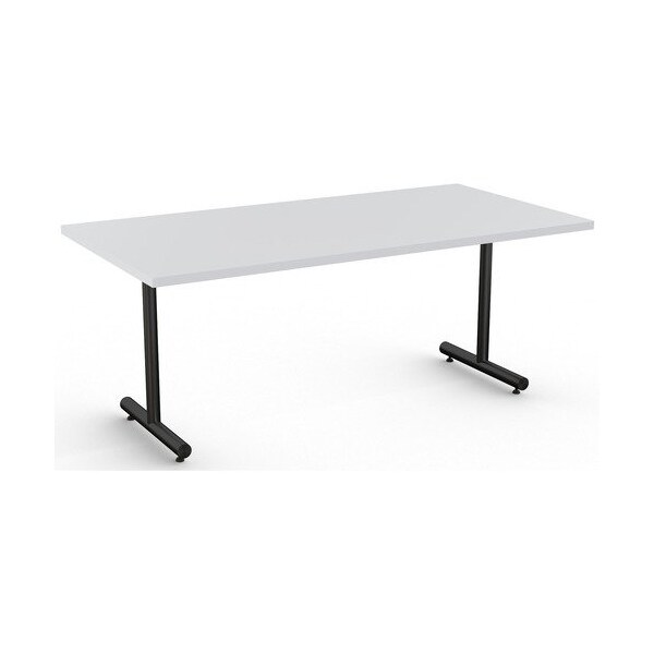 Special-T Table, Black Base, 30inWx72inLx29inH, Light Gray - SCTKING3072BLG