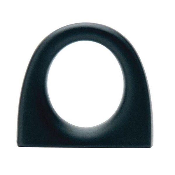 Patioplus 1 in. Center to Center Ring Cabinet Knob, Flat Black - PA1629221