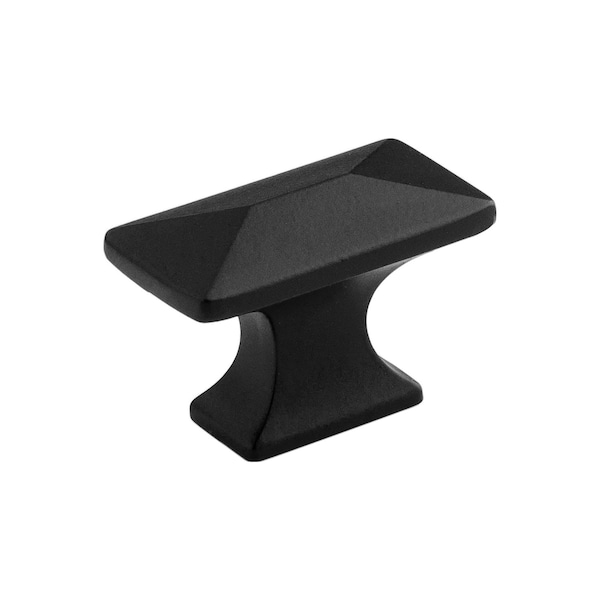 Hickory Hardware Bungalow Collection Knob 1-1/4 Inch x 11/16 Inch  Matte Black Finish - P2150-MB