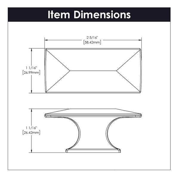 Hickory Hardware Knob 2-5/16 Inch X 1-1/16 Inch - P2152-OBH