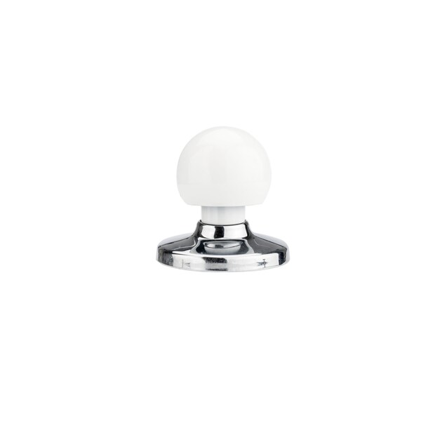Richelieu 1 1/4 in (32 mm) Chrome, White Functional Cabinet Knob - BP392214030
