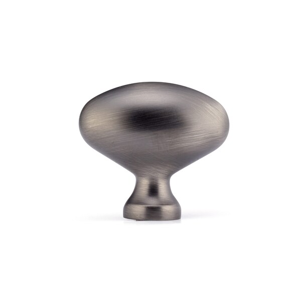 Richelieu 1 31/32 in. X 1 3/32 in. (50 mm x 28 mm) Antique Nickel Traditional Metal Cabinet Knob - BP444350143