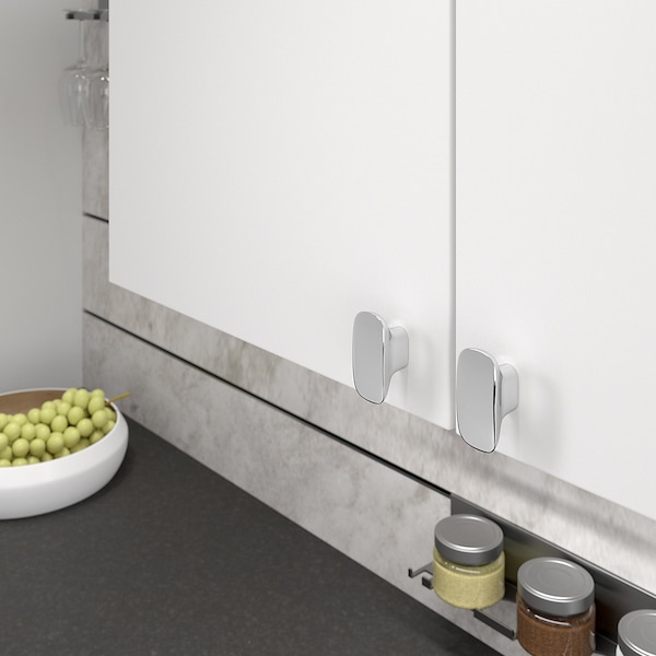 Richelieu 1 23/32-inch (44 mm) x 29/32-inch (23 mm) Chrome Contemporary Cabinet Knob - BP734544140