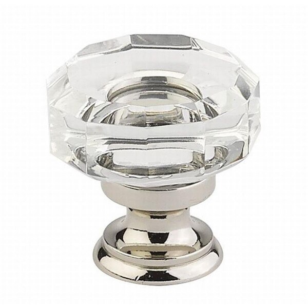 Patioplus 1.375 in. Lowell Crystal Cabinet Knob, Bright Nickel - PA2006824