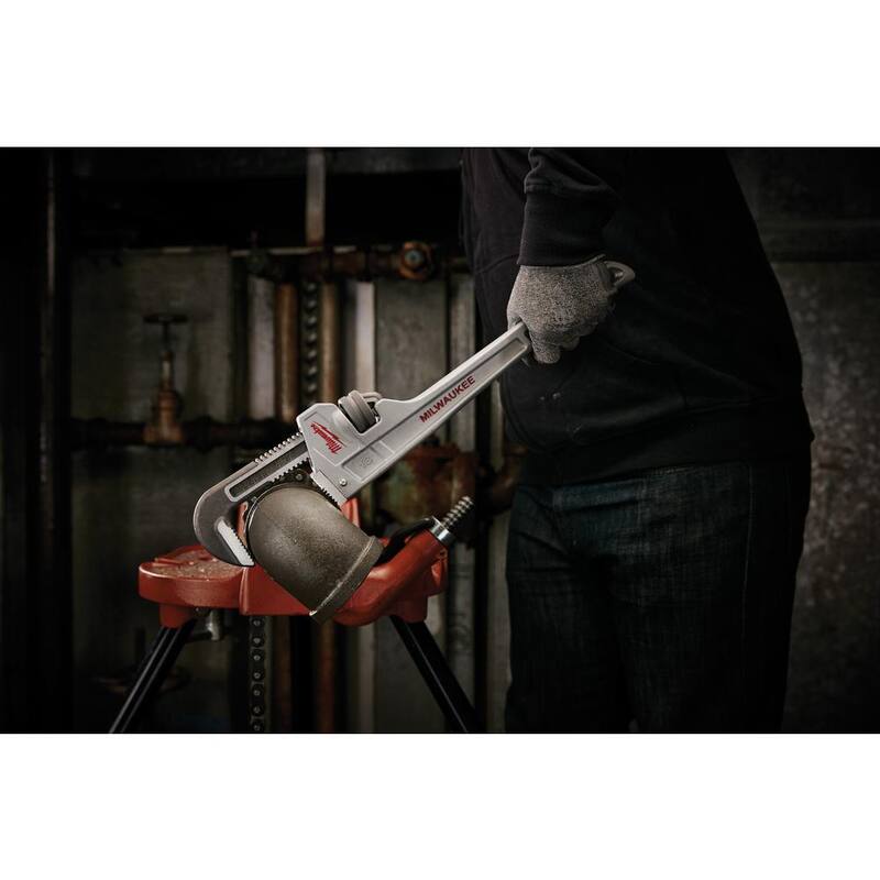 Llave de tubo de aluminio de 24 pulgadas Milwaukee, llave de tubo de aluminio de 18 pulgadas, juego de llaves ajustables de 6 pulgadas y 10 pulgadas - 48-22-7218-48-22-7224-48-22-7400
