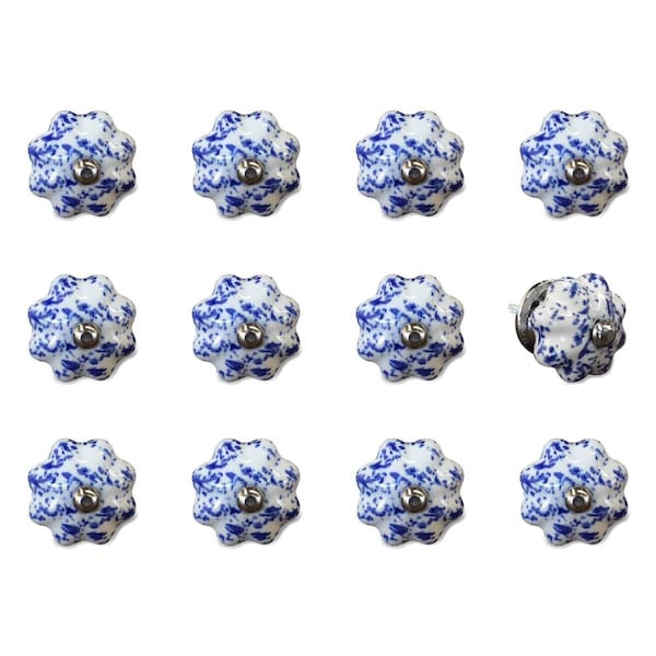 Homeroots 1.5 x 1.5 x 1.5 in. Ceramic, Metal Ruby Red Knob, 12PK - 358099