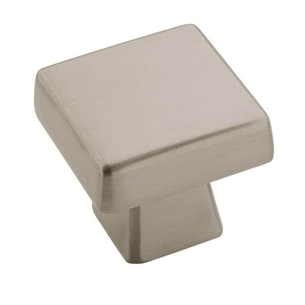 Amerock BP55271G10-10PACK 1-3/16" (30 mm) Blackrock Square Knob Satin Nickel - BP55271G10-10PACK