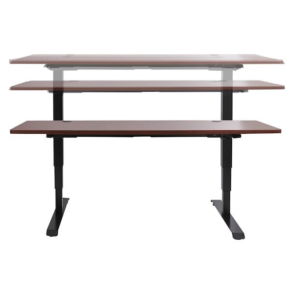Alera Rectangle Table Base, 48" to 72" W, 24" to 36" L, 25" to 50.7" H - HT3SAB