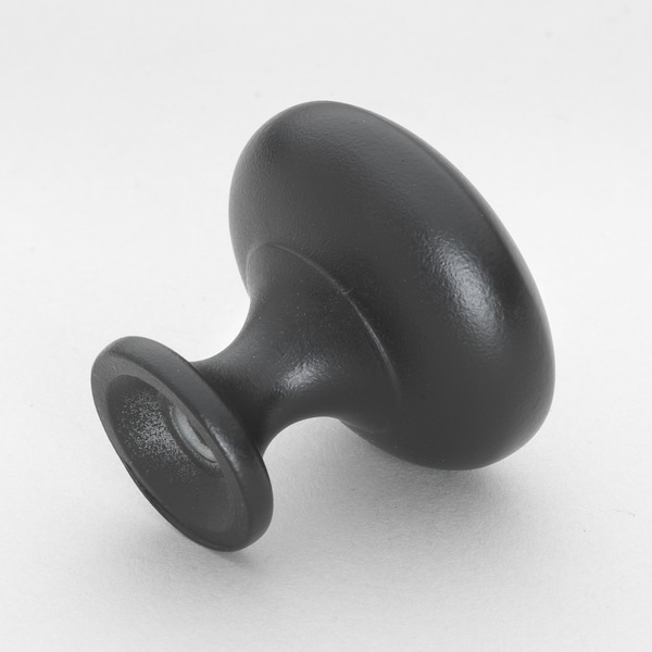 Gliderite Hardware 1-1/8 in. Matte Black Classic Round Cabinet Knob, 25PK - 5411-MB-25