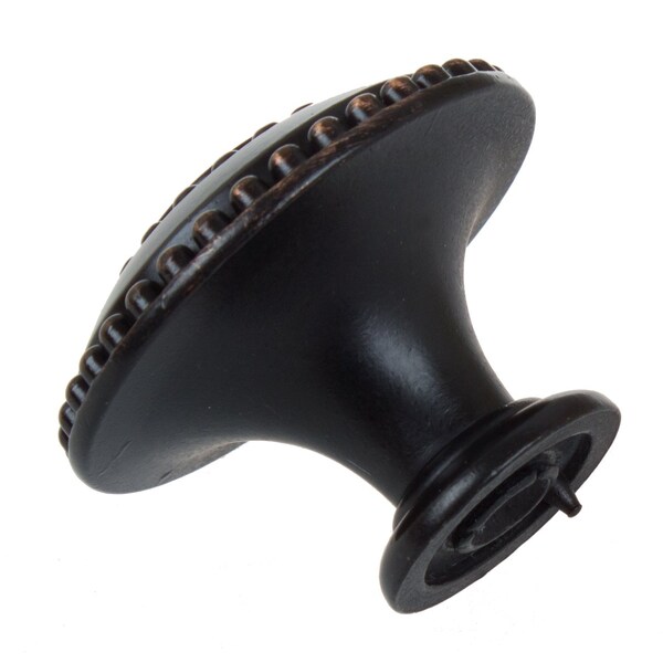 Gliderite Hardware 1-3/8 in. Oil Rubbed Bronze Double Beaded Ring Cabinet Knob, 25PK - 5739-ORB-25