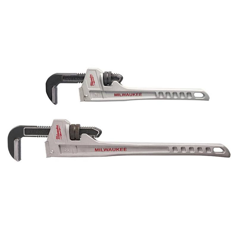 Juego de llaves de tubo de aluminio de 14 y 24 pulgadas de Milwaukee (2 herramientas) - 48-22-7214-48-22-7224