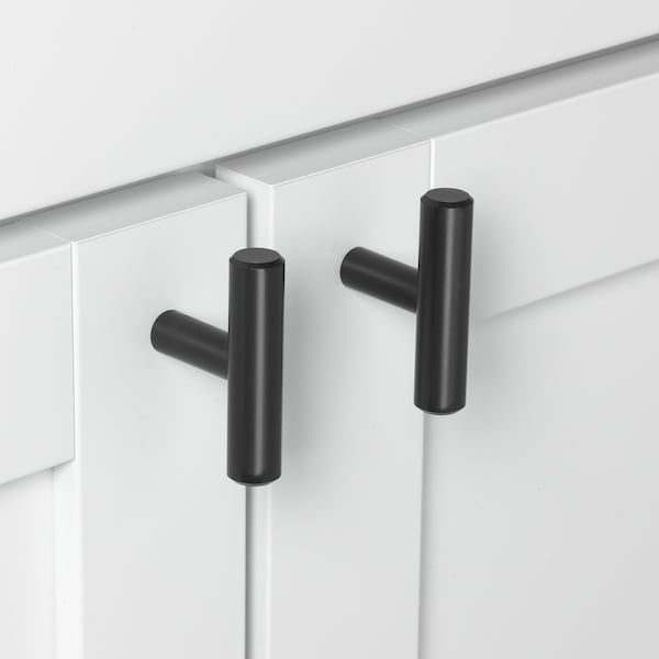 Gliderite Hardware 2 in. Solid Steel Matte Black Cabinet T-Knob - 5002-T-MB, 5PK - 5002-T-MB-5