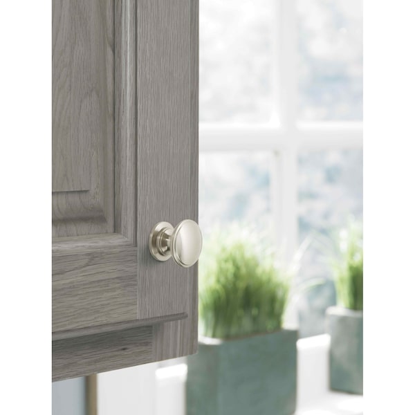 Amerock Ravino 1-1/4 in 32 mm Diameter Satin Nickel Cabinet Knob - BP53012G10