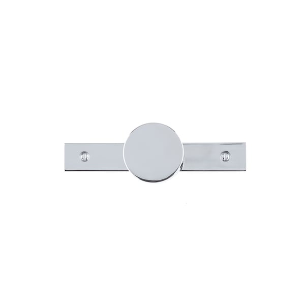 Richelieu 1 9/16 in (40 mm) Chrome Contemporary Cabinet Knob and Backplate - BP229540140