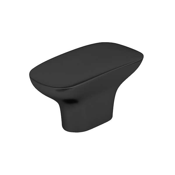 Richelieu 1 23/32-inch (44 mm) x 29/32-inch (23 mm) Matte Black Contemporary Cabinet Knob - BP734544900
