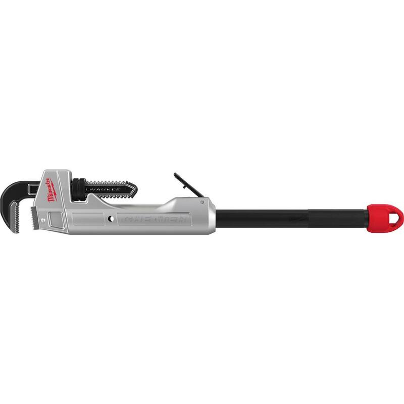 Llave de tubo de aluminio Milwaukee CHEATER y juego de pinzas de mandíbula recta de 6 y 10 pulgadas - 48-22-7318-48-22-6330