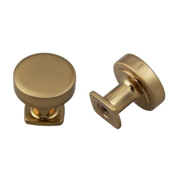 Crown 1-1/4" Diameter Round Flat Top Cabinet Knob Rose Gold Finish - CHK1218RG