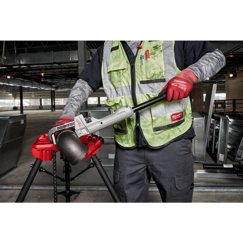 Llave de tubo de aluminio de 10 pulgadas Milwaukee con mango de longitud de potencia con llave de trampa de aluminio (2 piezas) - 48-22-7213-48-22-7318