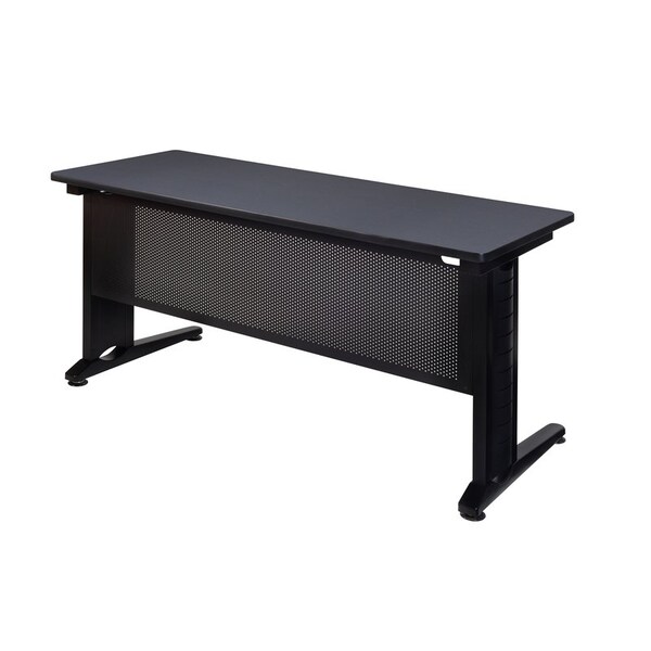 Fusion Rectangle Tables > Training Tables > Fusion Training Tables, 66 W, 24 L, 29 H, Wood|Metal Top, Grey - MFTT6624GY