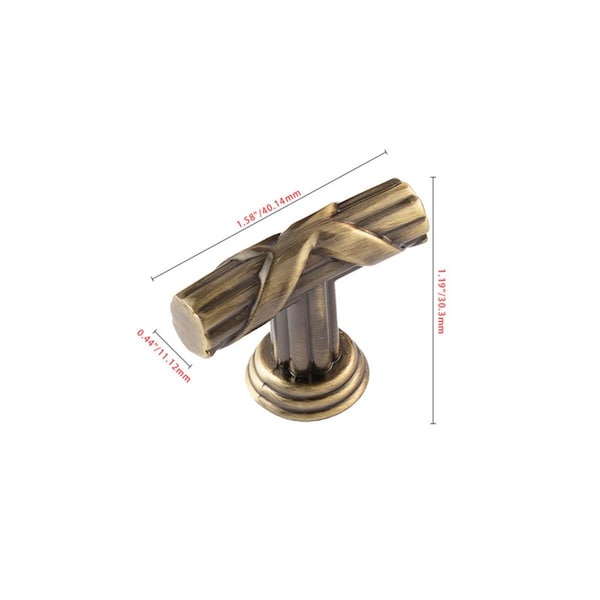 Utopia Alley 1.58 in. Cabinet Knob, Antique Brass - HW442AB-10
