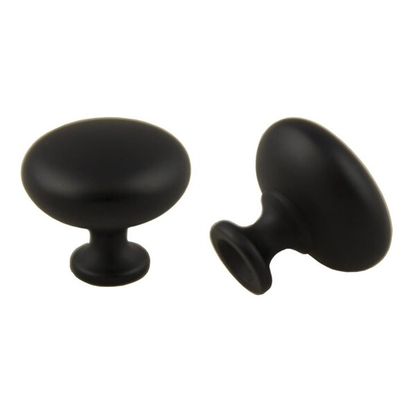 Pride Industrial 1-1/4in St. Louis Cabinet Knob Matte Black Finish - K81361BK