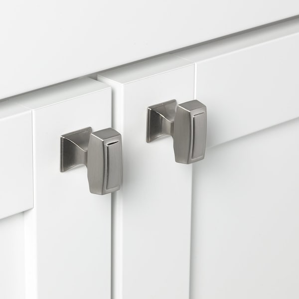 Gliderite Hardware 1-1/8 in. Rectangle Cabinet Knob - 87390-SN, 10PK - 87390-SN-10