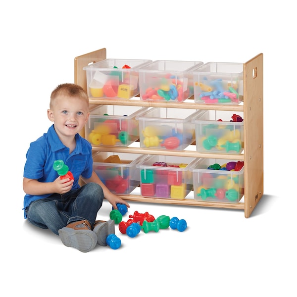 Jonti-Craft Cubbie-Tray Storage Rack, with Clear Cubbie-Trays - 07100JC