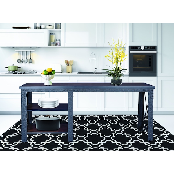 Duramax Weston 72in. Industrial Metal & Wood desk with shelves - 68052