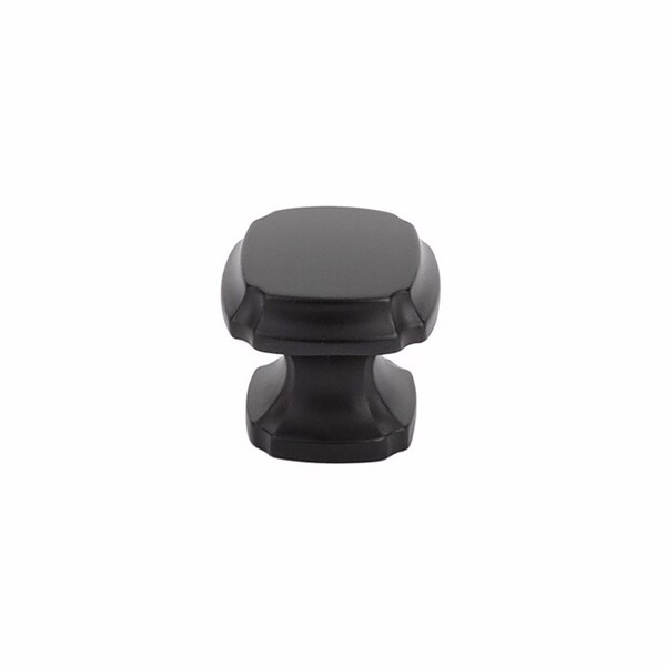 Schaub 1-3/8in Empire Square Cabinet Knob Matte Black Finish - 882-MB
