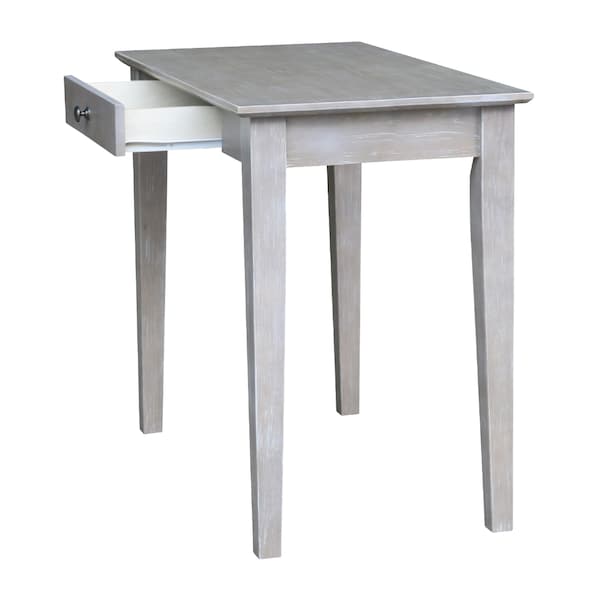 International Concepts Rectangle Writing Table, 36 in W, 20 in L, 30 H, Wood Washed Gray Taupe - OF09-49