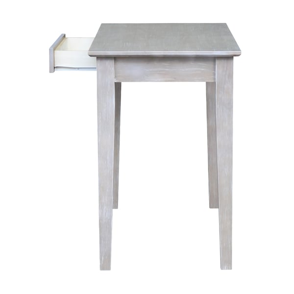 International Concepts Rectangle Writing Table, 36 in W, 20 in L, 30 H, Wood Washed Gray Taupe - OF09-49