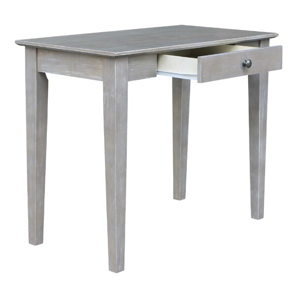 International Concepts Rectangle Writing Table, 36 in W, 20 in L, 30 H, Wood Washed Gray Taupe - OF09-49