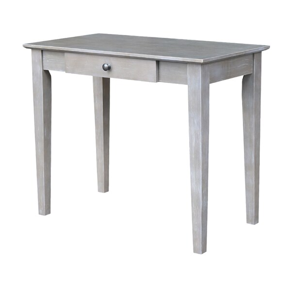 International Concepts Rectangle Writing Table, 36 in W, 20 in L, 30 H, Wood Washed Gray Taupe - OF09-49