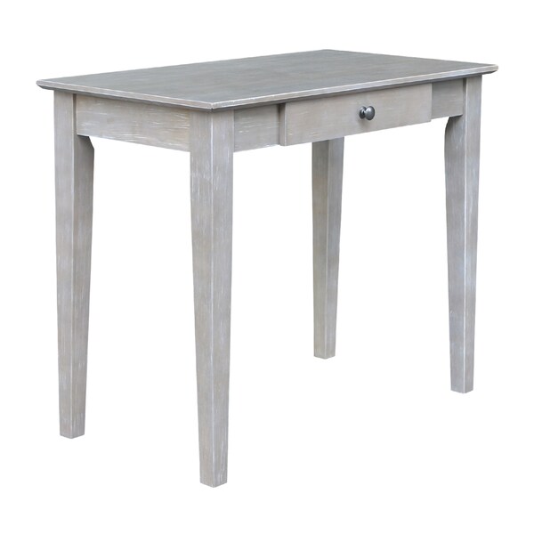 International Concepts Rectangle Writing Table, 36 in W, 20 in L, 30 H, Wood Washed Gray Taupe - OF09-49