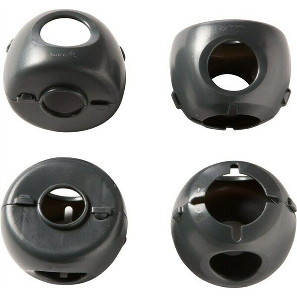 Brujula Parent Grip Door Knob Covers, Gray, 4PK - BR2009278