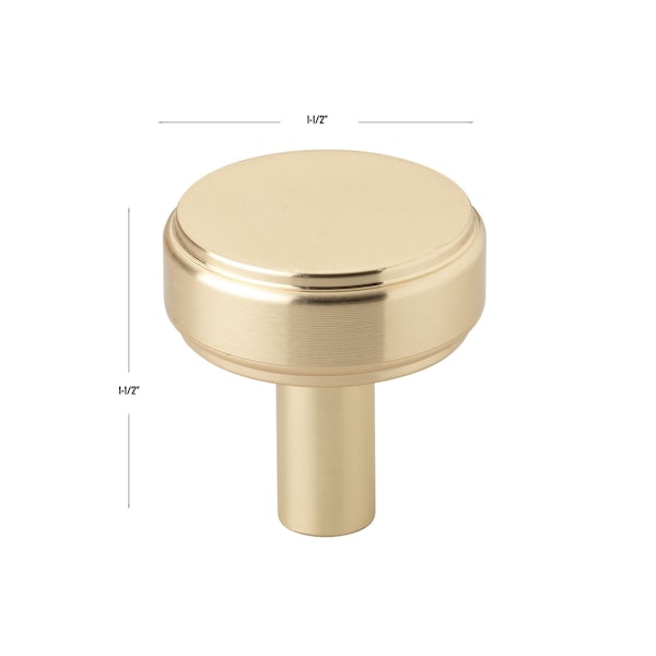 Gliderite Hardware 1-1/2 in. Solid Round Knurled Cabinet Knob - 5827-CHPG, 25PK - 5827-CHPG-25
