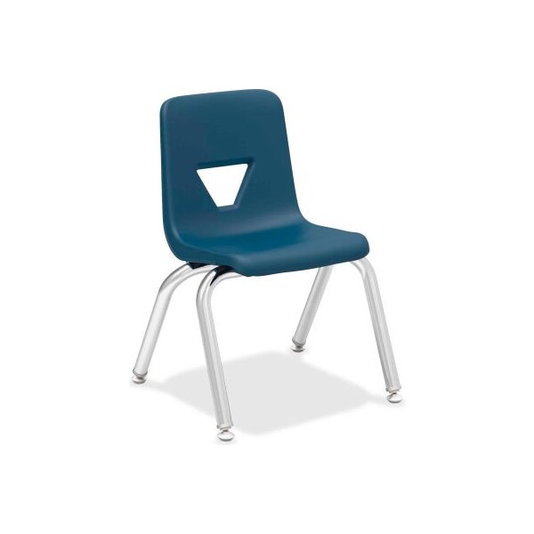 Lorell Lorell 12" Stacking Student Chair - Navy - 4/Pack - 99881