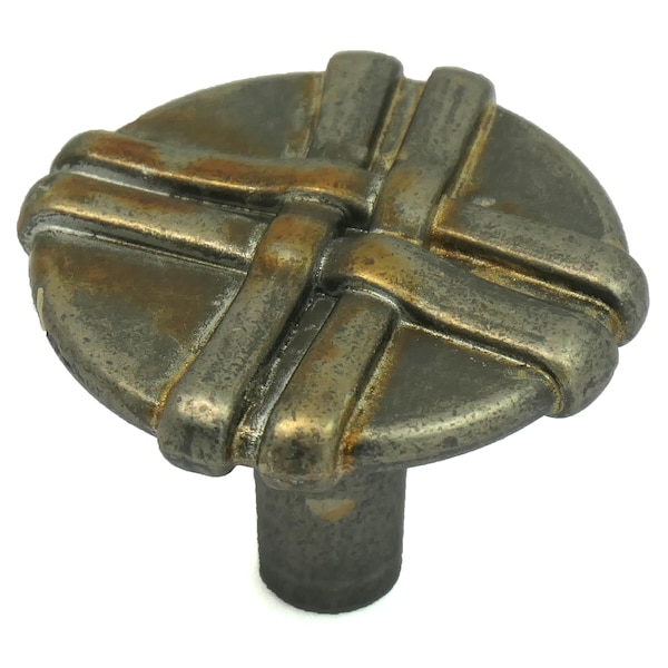 Laurey 1 3/8" Lineage Knob, Antique Pewter w/ Stone Wash - 37075