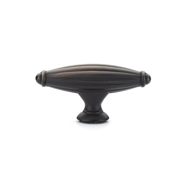 Richelieu 2 9/16 in. X 25/32 in. (65 mm x 20 mm) Brushed Oil-Rubbed Bronze Traditional Metal Cabinet Knob - BP8061865BORB