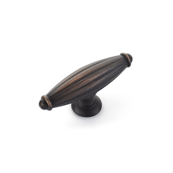 Richelieu 2 9/16 in. X 25/32 in. (65 mm x 20 mm) Brushed Oil-Rubbed Bronze Traditional Metal Cabinet Knob - BP8061865BORB